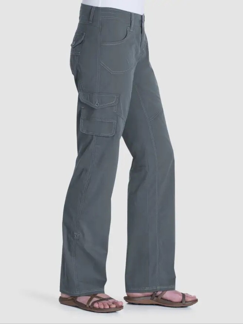 Women's KUHL Kontra Cargo Pants Carbon Gray Size 14 Short 14P NWT - Picture 3 of 12
